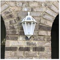 Gama Sonic 179210 Polaris Solar Sconce with GS Solar LED Light Bulb - White Finish