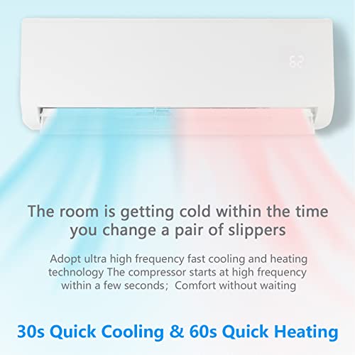 Leadzm Mini Split AC/Heating System with Inverter Function, 19 SEER Energy Saving Ductless Split-System Air Conditioner
