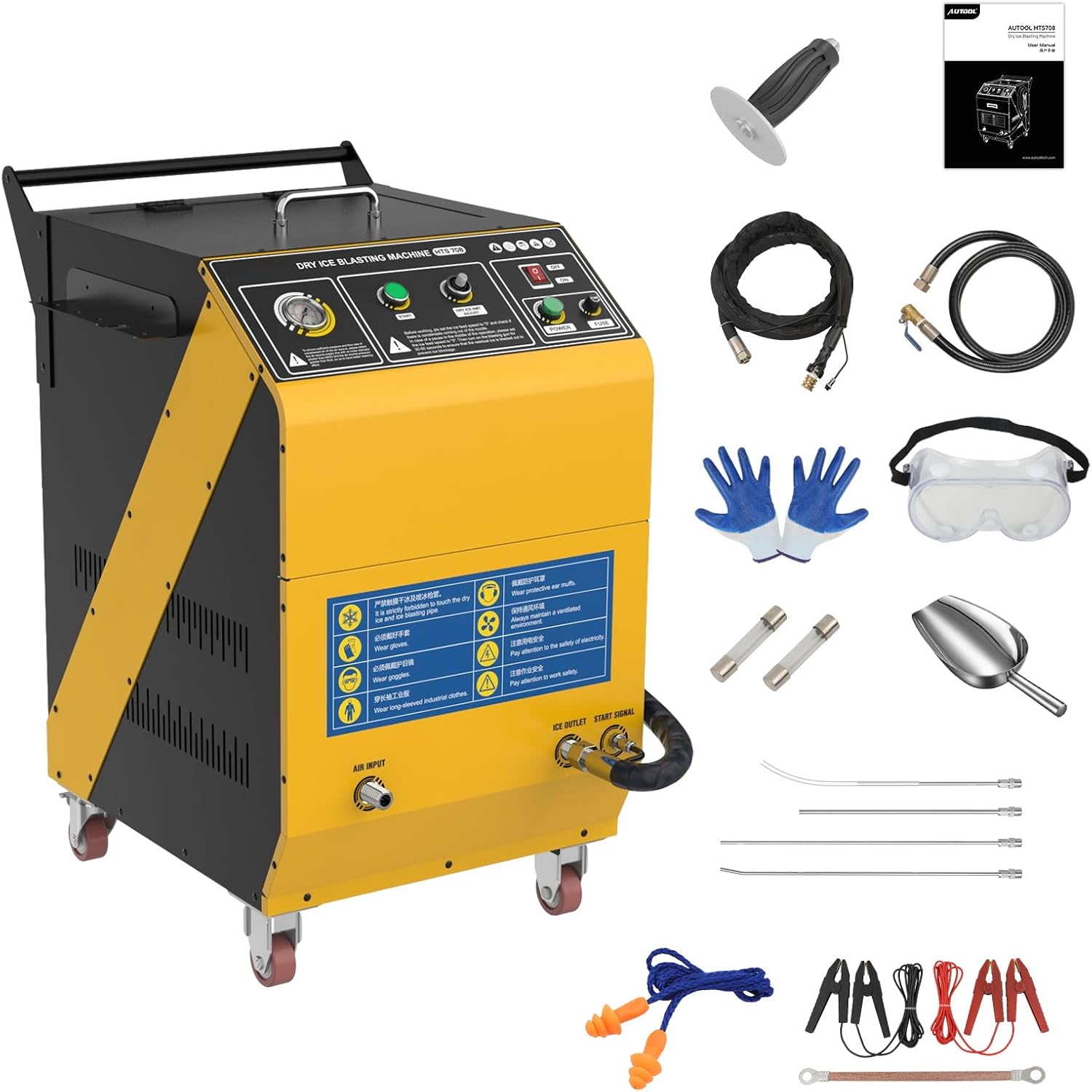 Dry Ice Blasting Machine, Automotive Dry Ice Cleaning Machine, Dry Ice Blast Cleaner for Cars Aviation Industrial