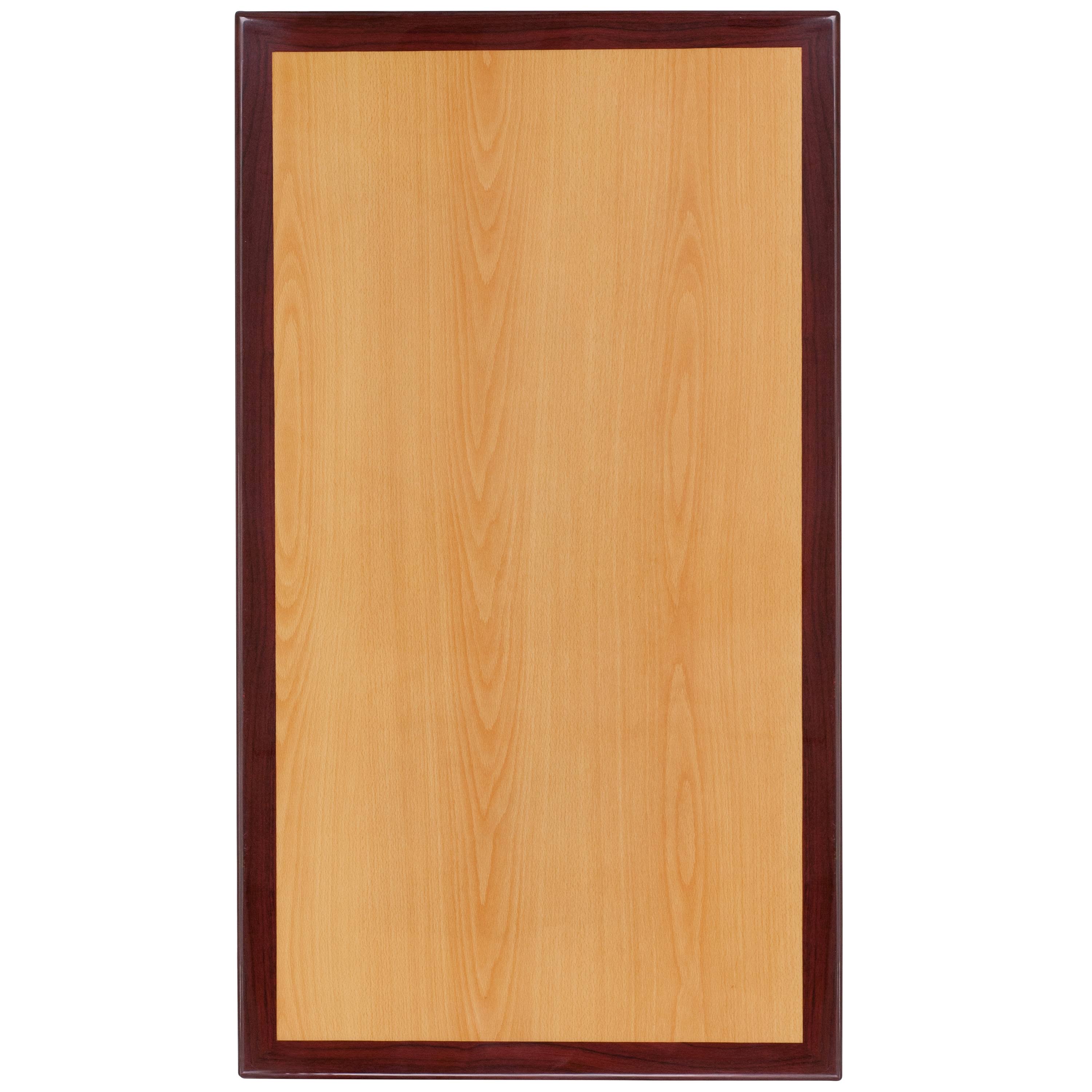 Lancaster Home 30-Foot x 42-Inches Rectangular Two-Tone Resin Cherry and Mahogany Table Top Cherry, Mahogany