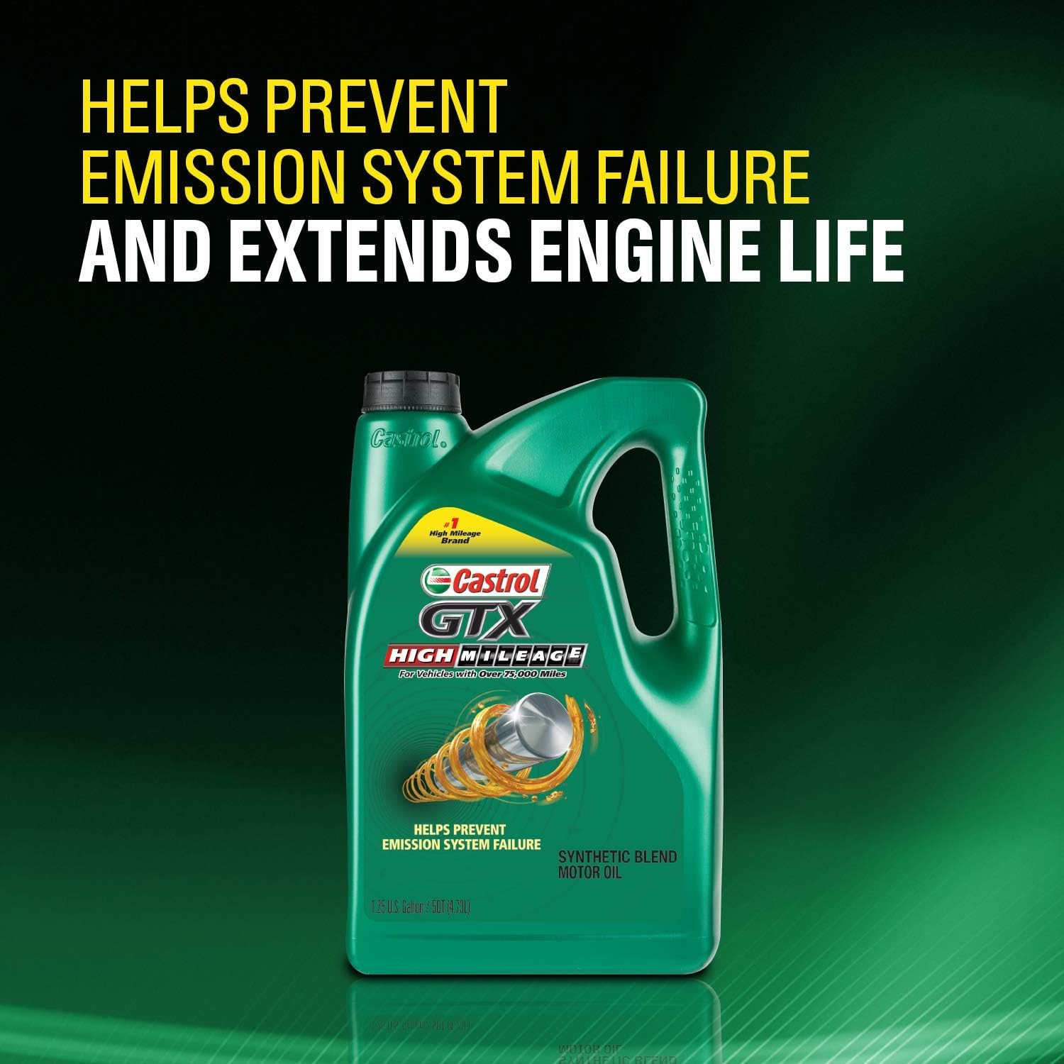 Castrol - 15A72F 60010 GTX High Mileage 10W-30 Synthetic Blend Motor Oil, 6 Gallon Enviro-Pack