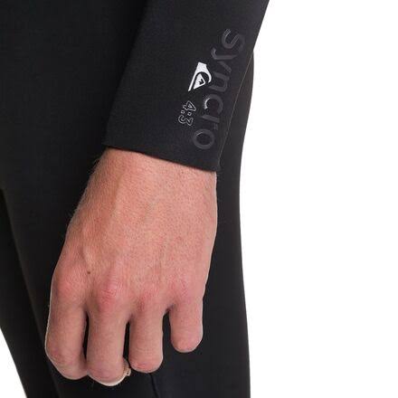 Quiksilver Syncro 4/3 Back Zip Wetsuit - Black/Silver - S