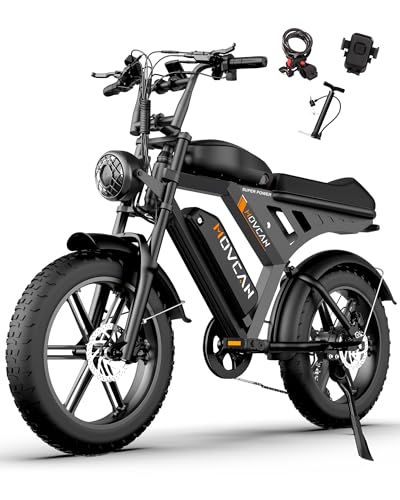 MOVCAN V30 Series Electric Bike for Adults 3000W/1500W/1000W Motor 20" Fat Tire Ebike,37.5MPH/32MPH/28MPH 120/70 Miles,48V 20Ah/31.2/15.6 AH Battery Hydraulic Disc Brake Electric Motorcycle Bike
