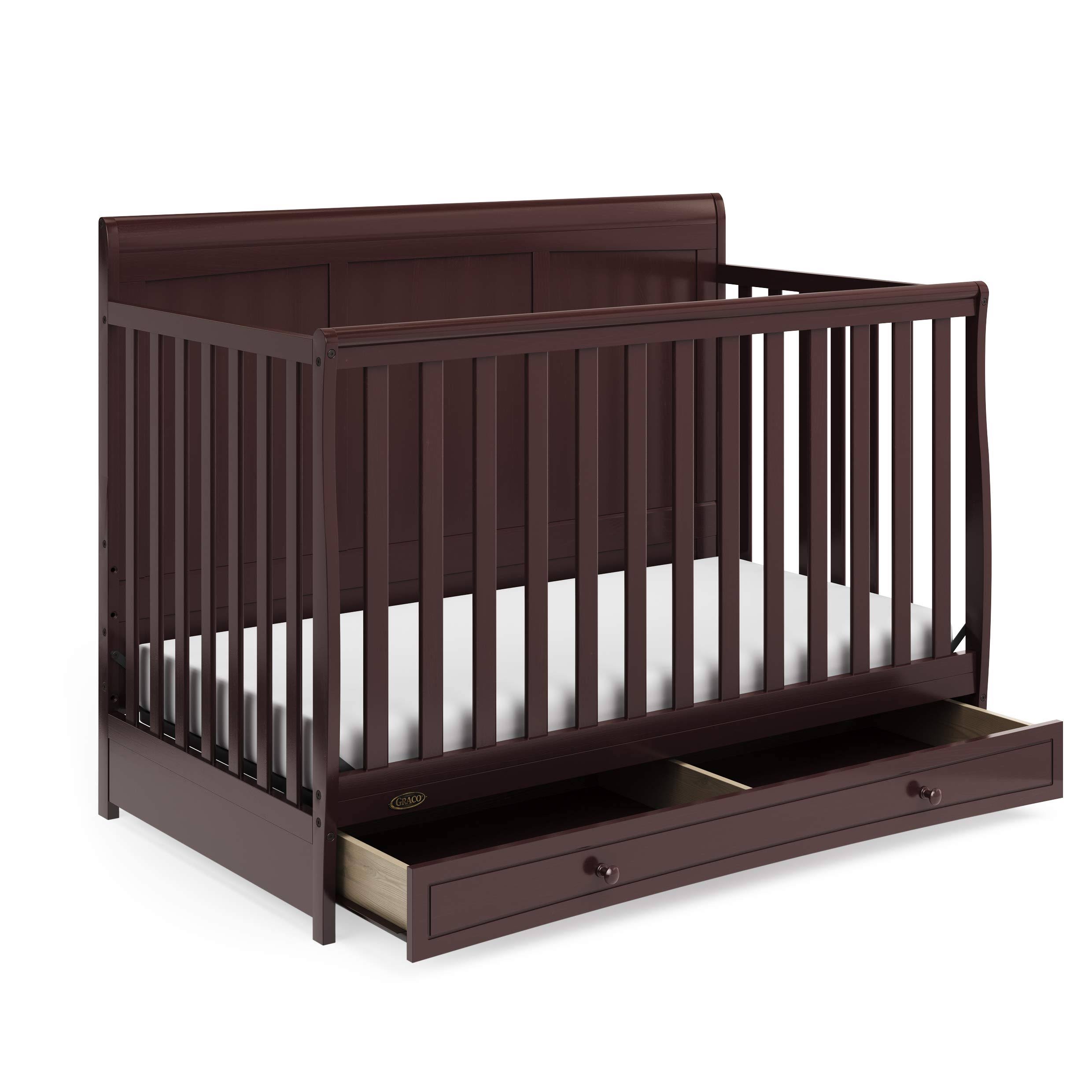 Graco Asheville 4-in-1 Convertible Crib with Drawer - Espresso - Megean