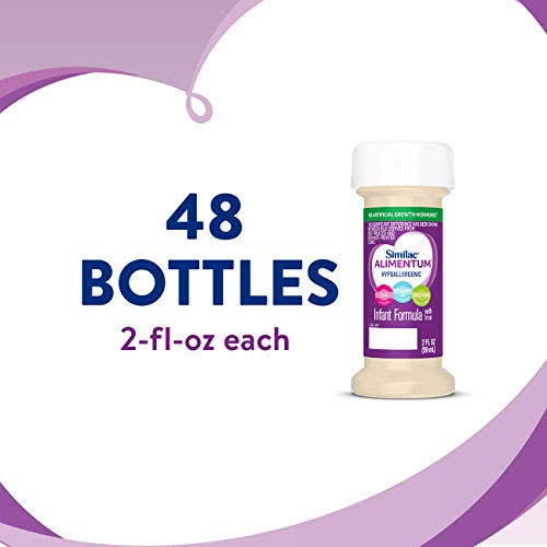 Similac Alimentum, 48 Count, Hypoallergenic Infant Formula, for Food Allergies and Colic, Starts Reducing Excessive Crying