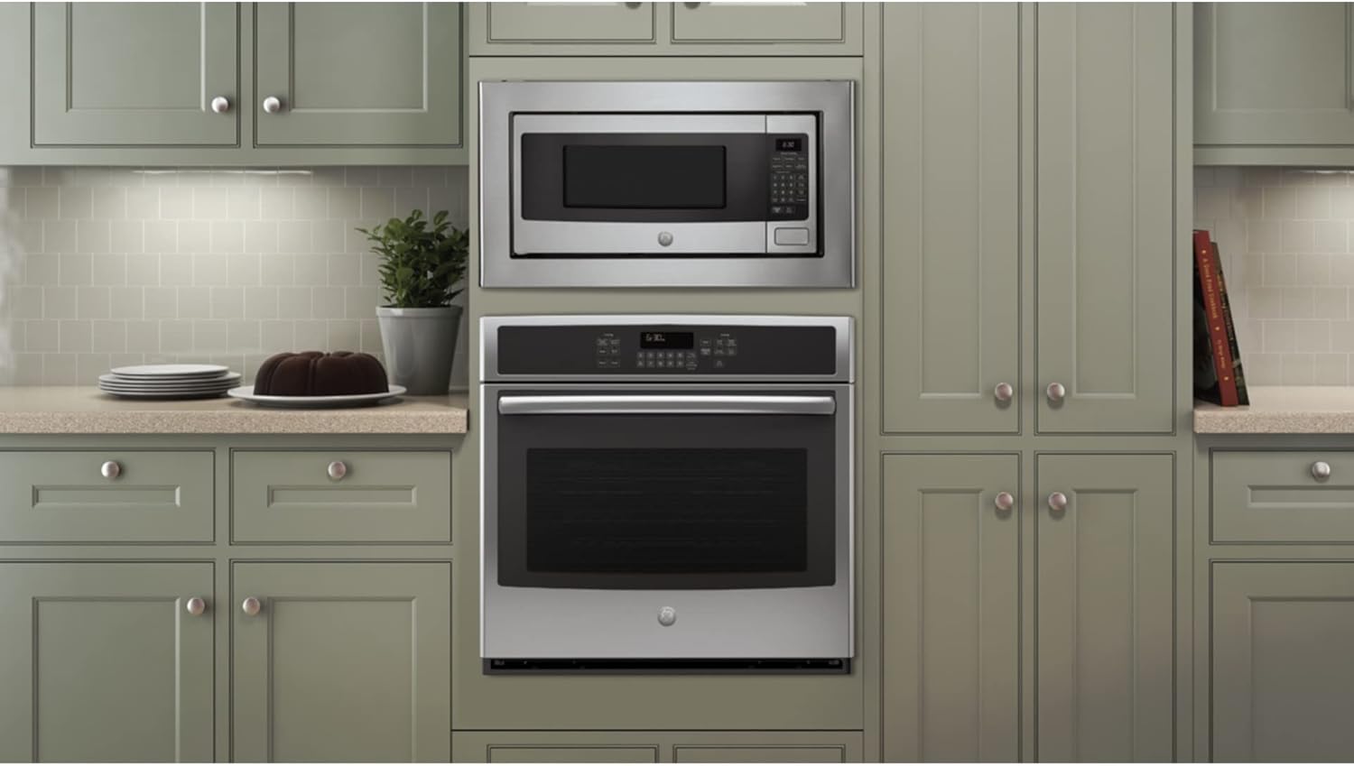 GE PEM31DFWW Profile 1.1 Cu. Ft. White Countertop Microwave