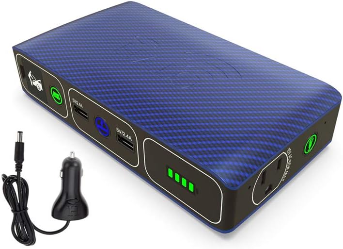 HALO Bolt Wireless ACDC - 44400 mWh Car Jump Starter with AC Outlet and Car Charger, Gold Marble (HALO Bolt ACDC Wireless)