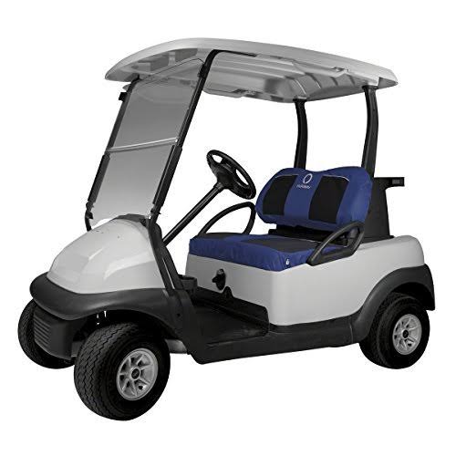 Classic Accessories Fairway Golf Cart Neoprene Panel Bench Seat Cover - Black/Navy