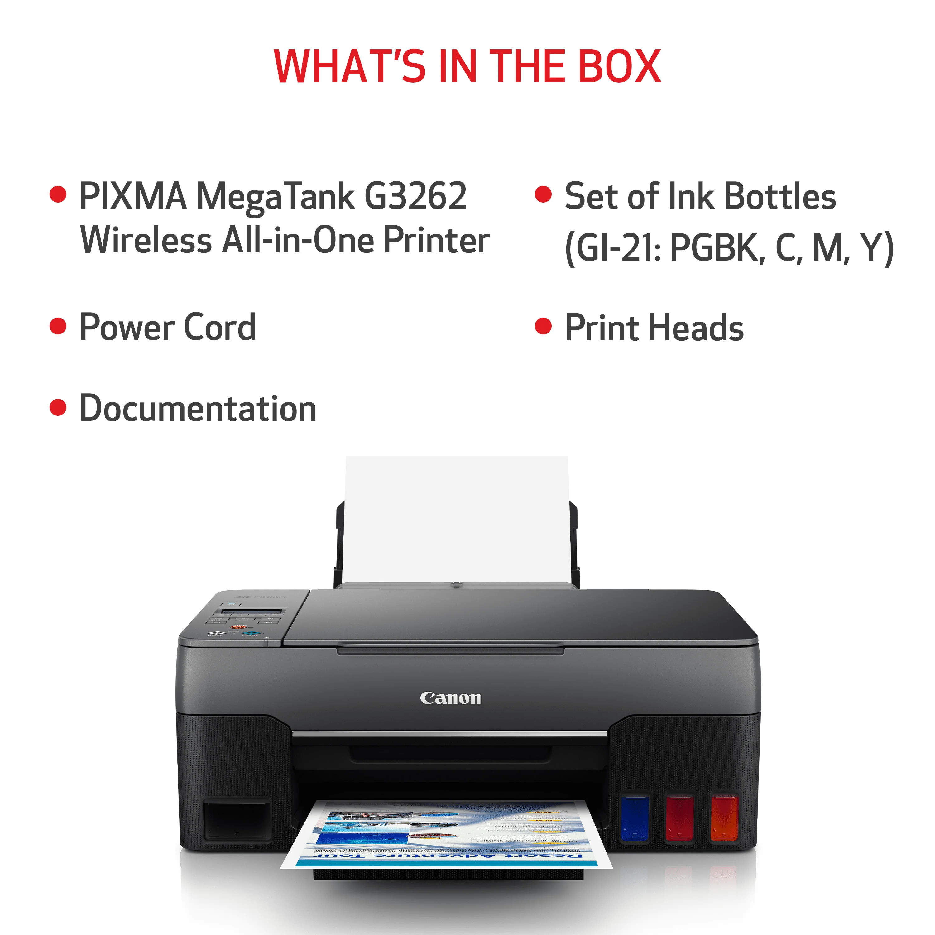Canon PIXMA G3262 Wireless MegaTank All-In-One Printer