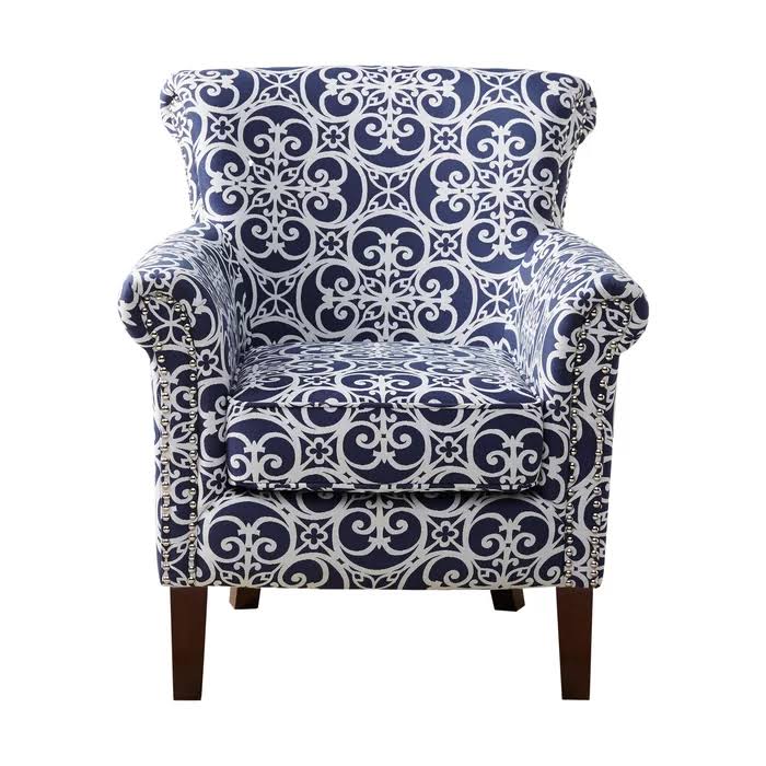 Olson Armchair (Color: Navy/White)