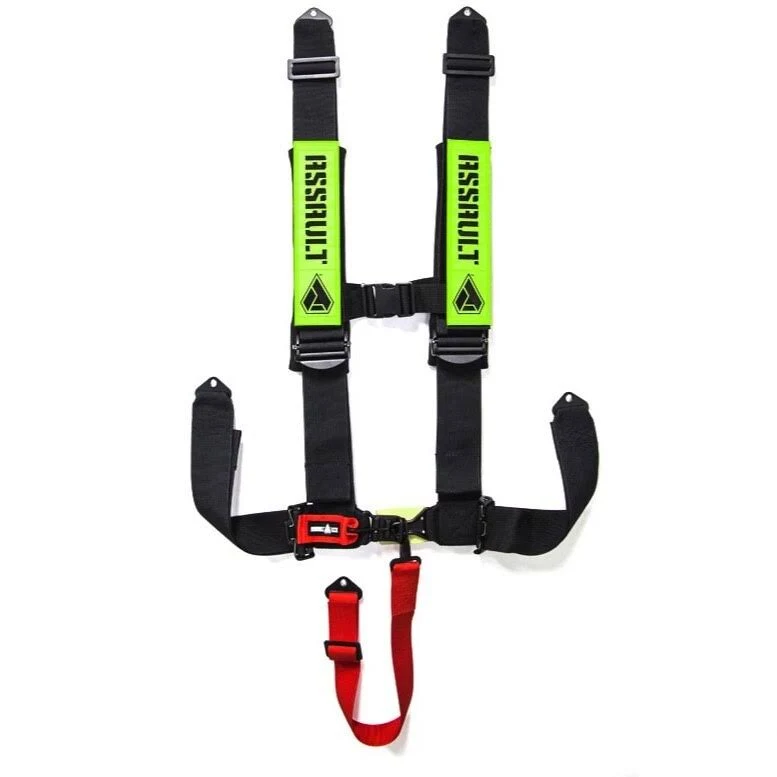 Assault Industries 3x22 H-Style 5 Point Racing Harness Green