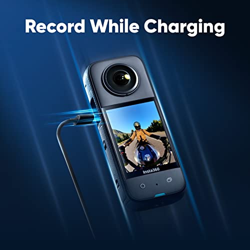 Insta360 X3 Motorcycle Kit (New Version) - Waterproof 360 Action Camera with 1/2" 48MP Sensors, 5.7K 360 Active HDR Video, 72MP 360 Photo, 4K Single-Lens, 60fps Me Mode, Stabilization