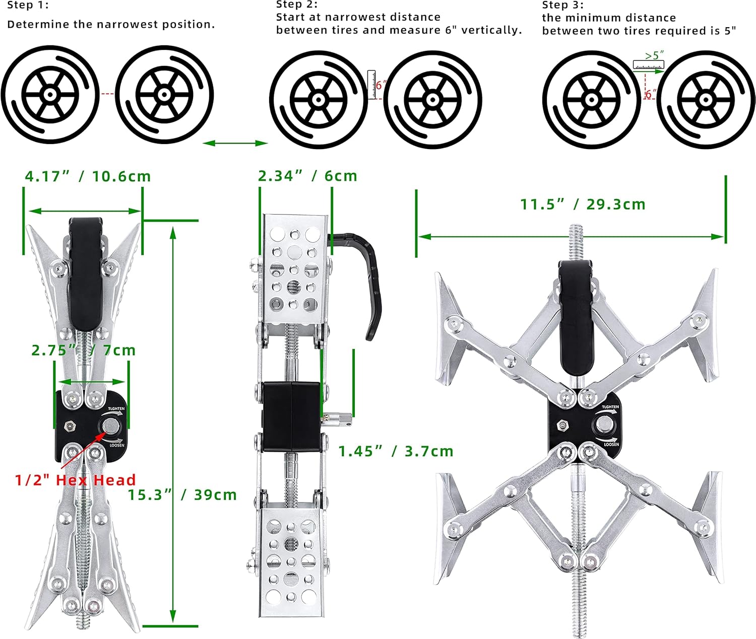 Maxchock X-Shaped Wheel Chock Stabilizer (Allow Drill Adjust) Tandem-Axle Trailer RV Tire Wheel Stop While Camping -Pair