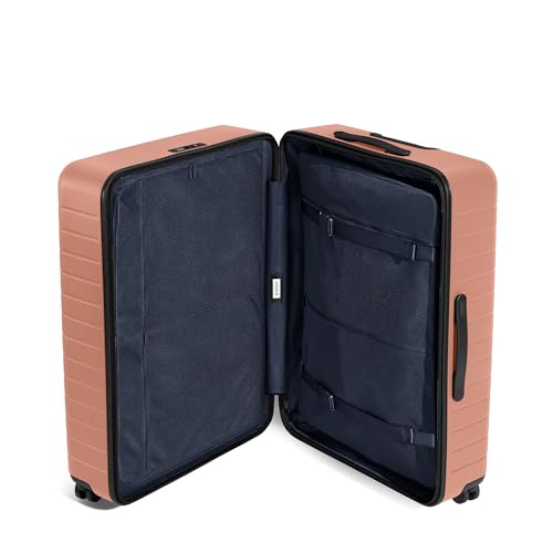 Away Large Checked Luggage, 29 Inch Hardside Suitcase with Spinner Wheels, Lightweight & Durable, TSA Lock, Clay Pink