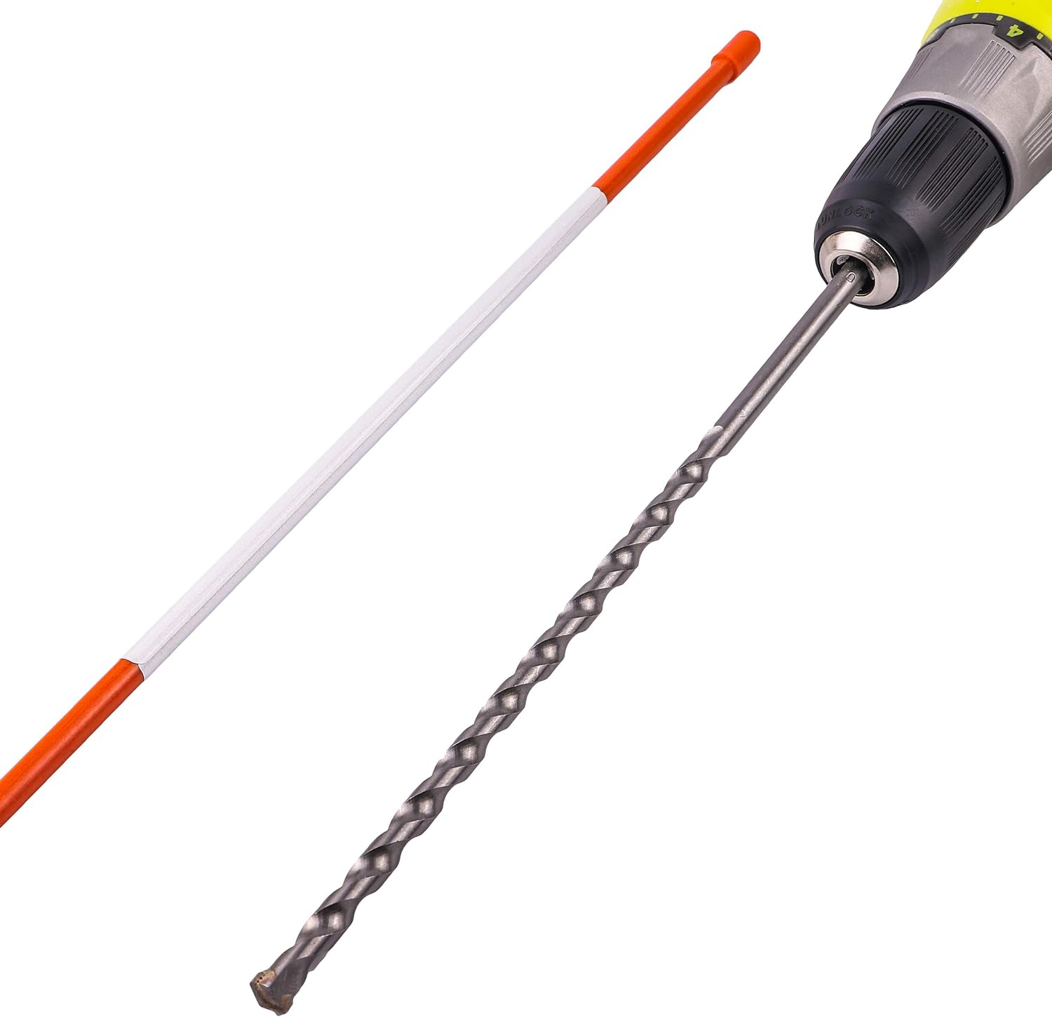 Polar Snow Products 100 PCS 48 Inch Driveway Markers 1/4 Inch Dia - with 12" Install Drill Bit, Snow Stakes, Snow Plow Markers, Snow Poles, Rods (100) Pack of 2