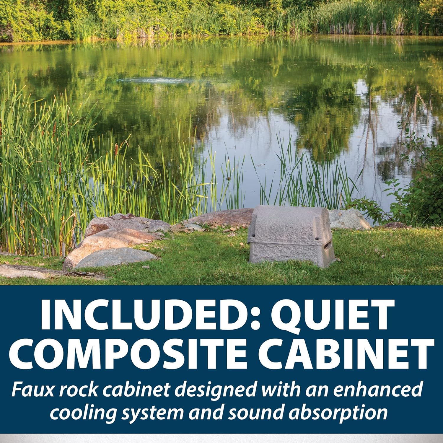 Airmax PondSeries PS20 Aeration System, Pond & Lake Aerator, Aerate Ponds & Lakes up to 2 Acres, Quiet & Energy Efficient Compressor, Maximum Water Circulation, 2 Air Diffuser Kit, 115v