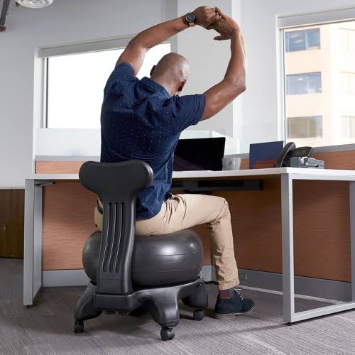 Classic Balance Ball Ergonomic Chair Exercise Yoga Gym Equipment Blue