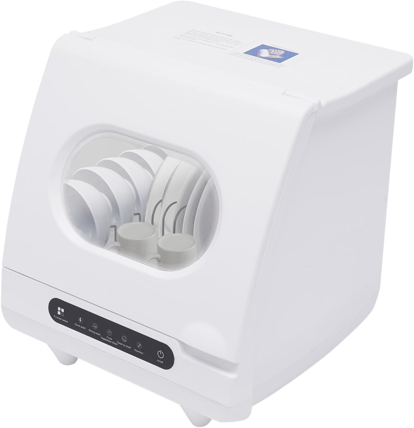 Countertop Dishwasher 1200W Portable Countertop Dishwasher 5 Washing Programs 360° Spray Automatic Dishwasher Portable Dishwasher with 5-Liter Water Tank Automatic Drainage Dishwasher