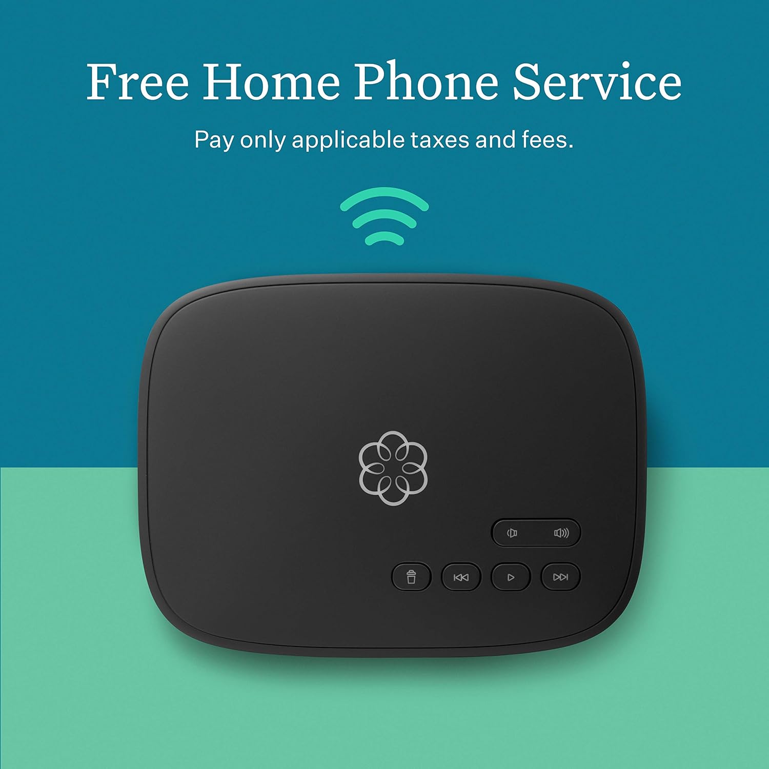 Ooma Telo Air 2 VoIP Free Home Phone Service with wireless and Bluetooth connectivity. Affordable Internet-based landline replacement. Unlimited nationwide calling. Low international rates,Black