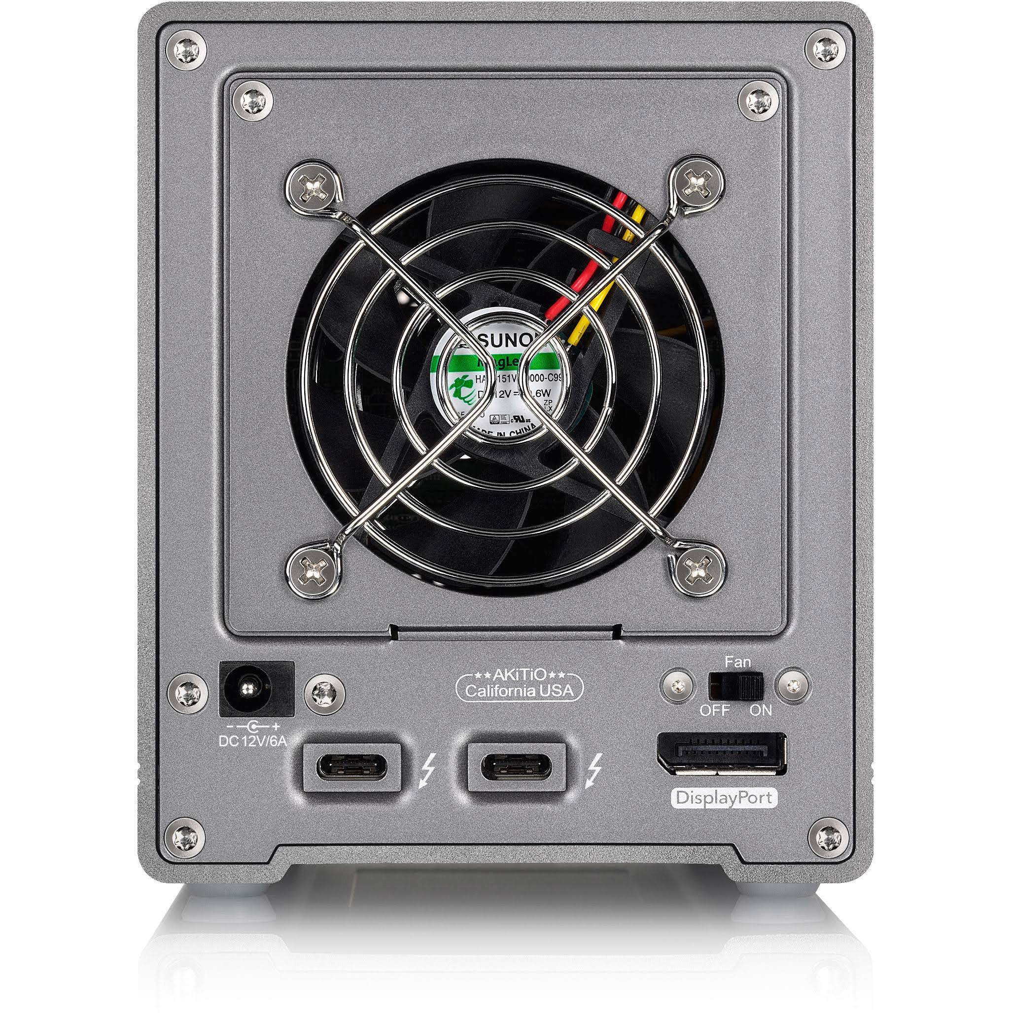 Akitio Thunder3 Quad Mini 4-Bay Raid Array, Charcoal Gray