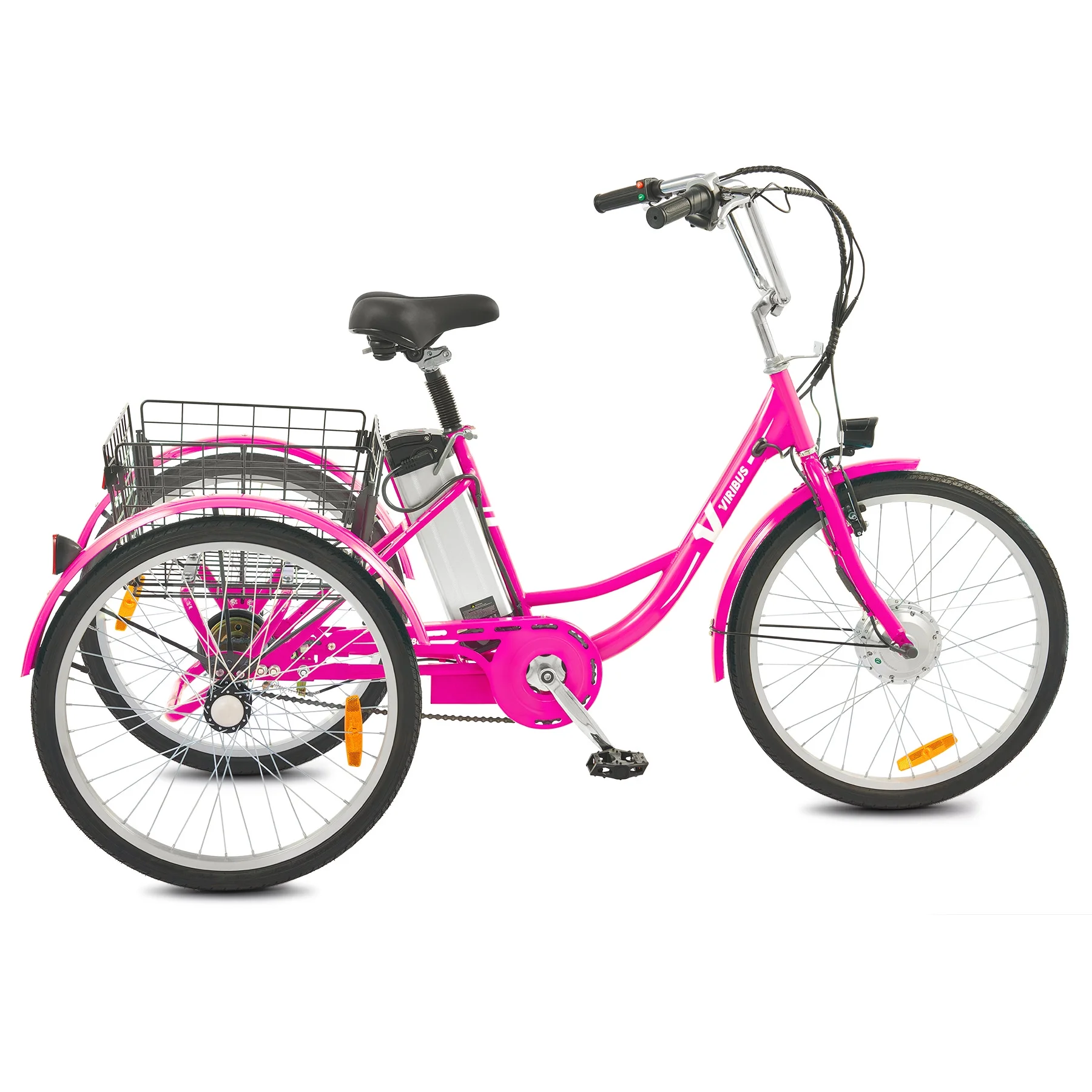 26 Electric Tricycle for Adults 3 Wheel Electric Bike 250W Electric Trike Black