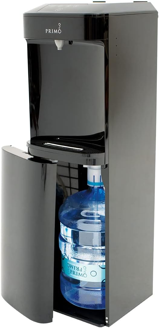 Primo Extreme Chill Bottom-Loading Water Dispenser - 2 Temp (Hot-Cold) Water Cooler Water Dispenser for 5 Gallon Bottle w/Child-Resistant Safety Feature, Black