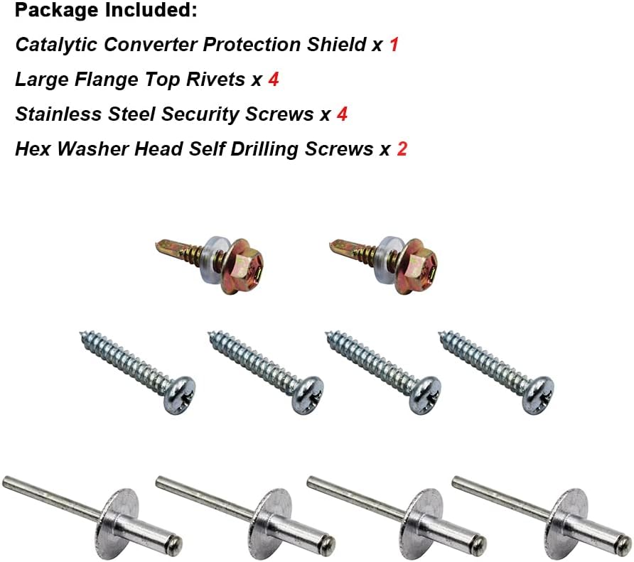 Catalytic Converter Protection Shield-Cat Shield Car theft Security Protection Compatible with 2016-2022 1.8L Toyota Prius Pack of 2