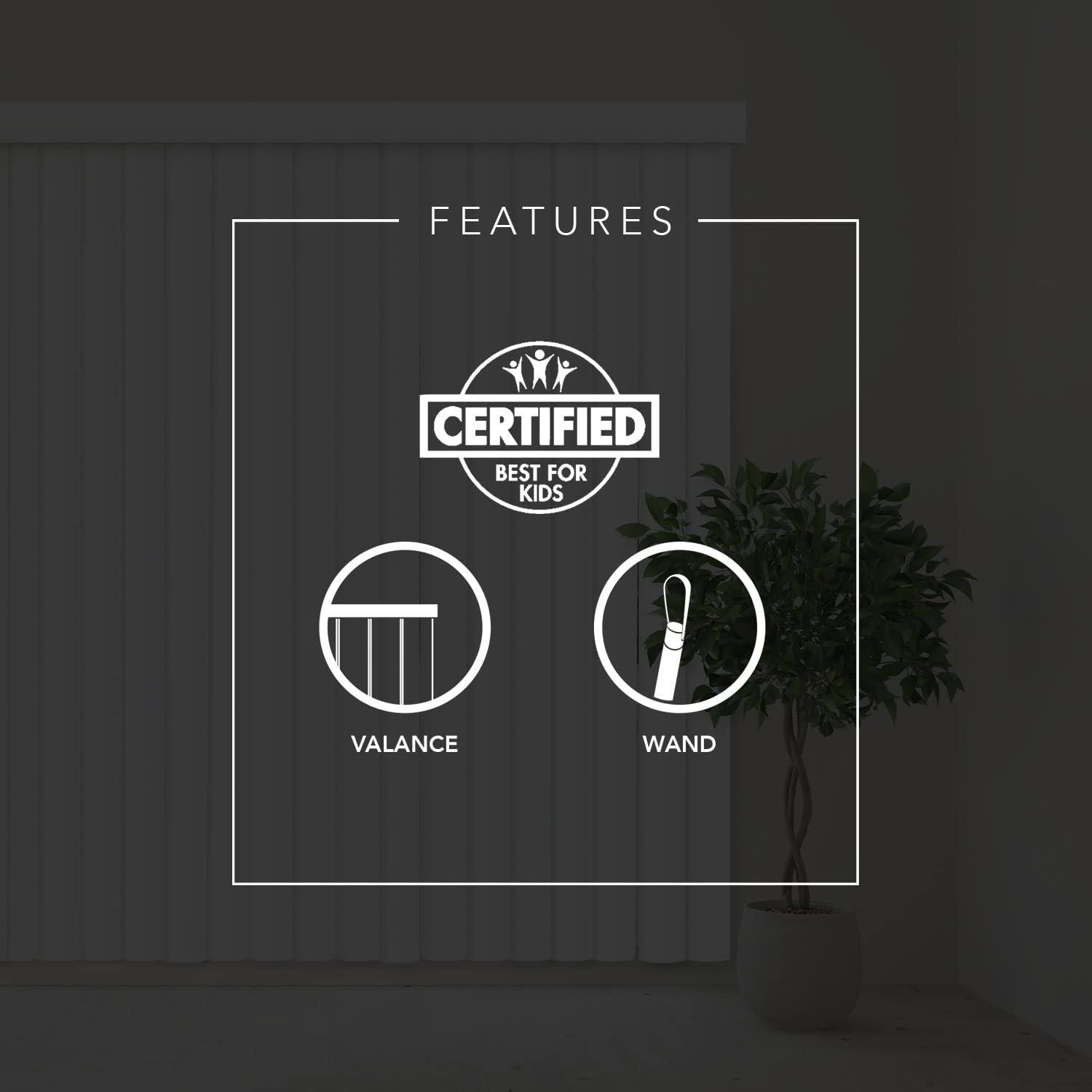 Chicology Cordless Vertical Window Blinds, White, Size: 78 inch x 84 inch