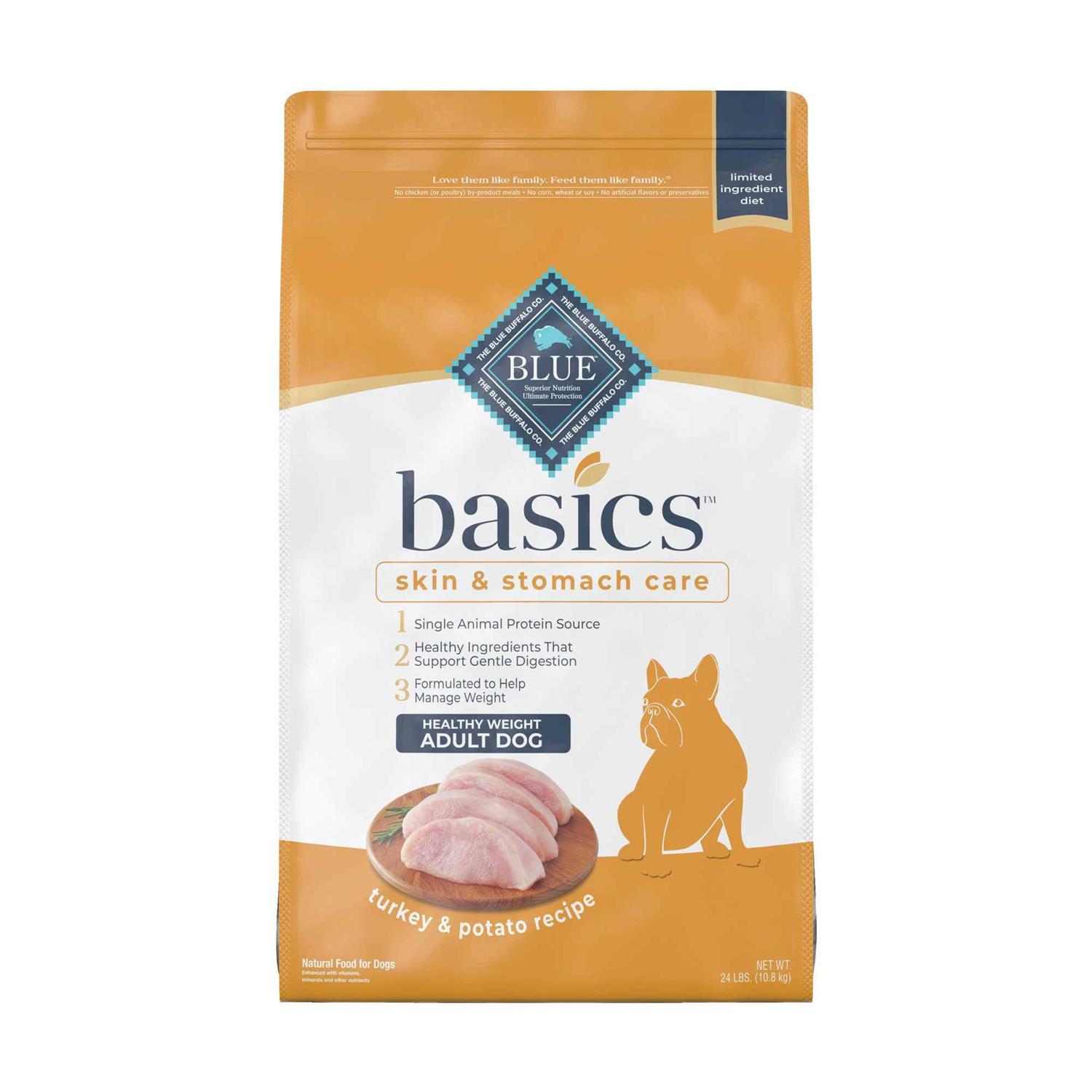 Blue Buffalo Basics Healthy Weight Turkey &amp; Potato Dry Dog Food - Pet Supplies online store