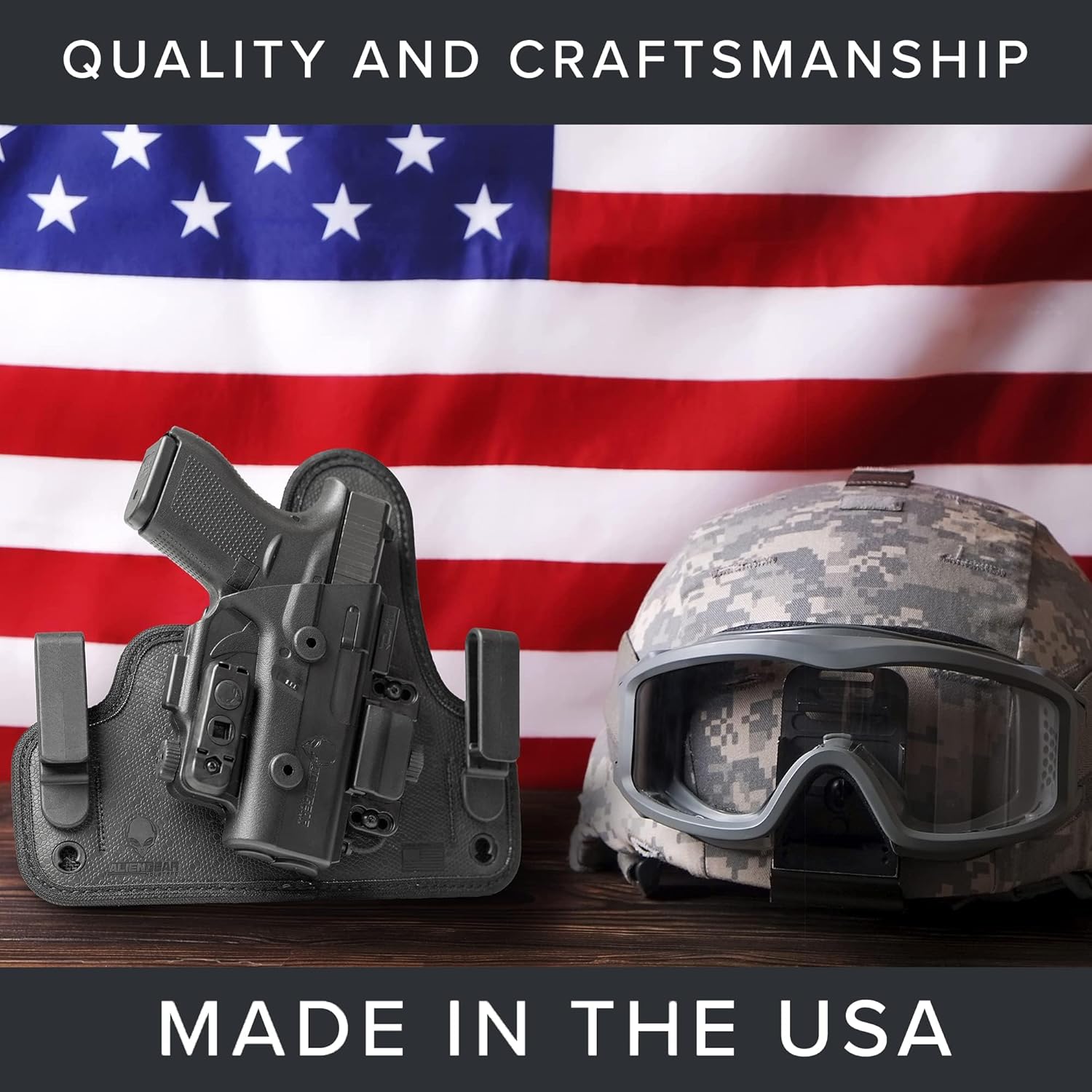 Alien Gear Shapeshift 4 in 1 Holster - IWB, Appendix, OWB Paddle, and OWB Belt Slide Included - Concealed and Open Carry - Tuckable - Right Hand Draw - Glock 22