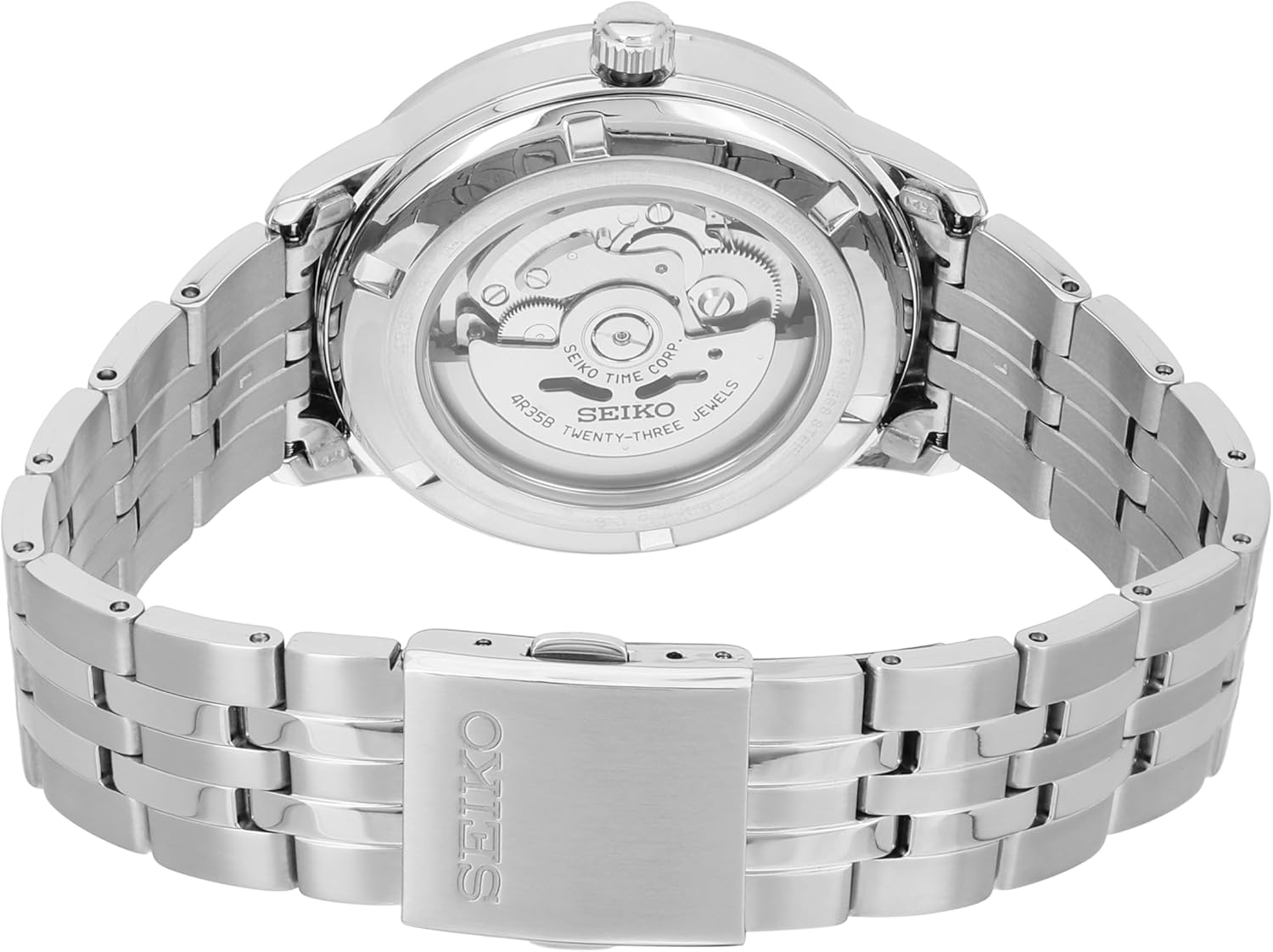 Seiko Men Analog Automatic Watch with Stainless Steel Strap SRPH87K1, Blue, Bracelet