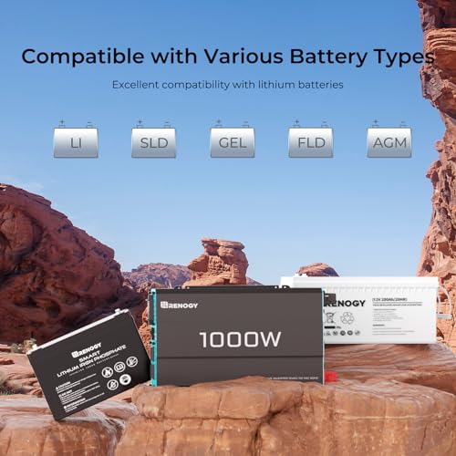 Renogy Inverter PUH, 3000W Pure Sine Wave Power Inverter with UPS Transfer Switch & Bluetooth, 12V DC to 120V AC Converter for RV, Truck, Home,Camping - 6000W Surge Power, Remote Monitoring
