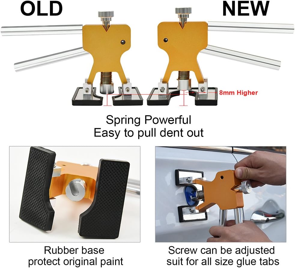 Furuix Car Dent Remover Paintless Dent Repair Kit/Paintless Dent Removal Rods Dent Puller Dent Lifter Paintless Dent Repair Light Slide Hammer Dent Glue Kit