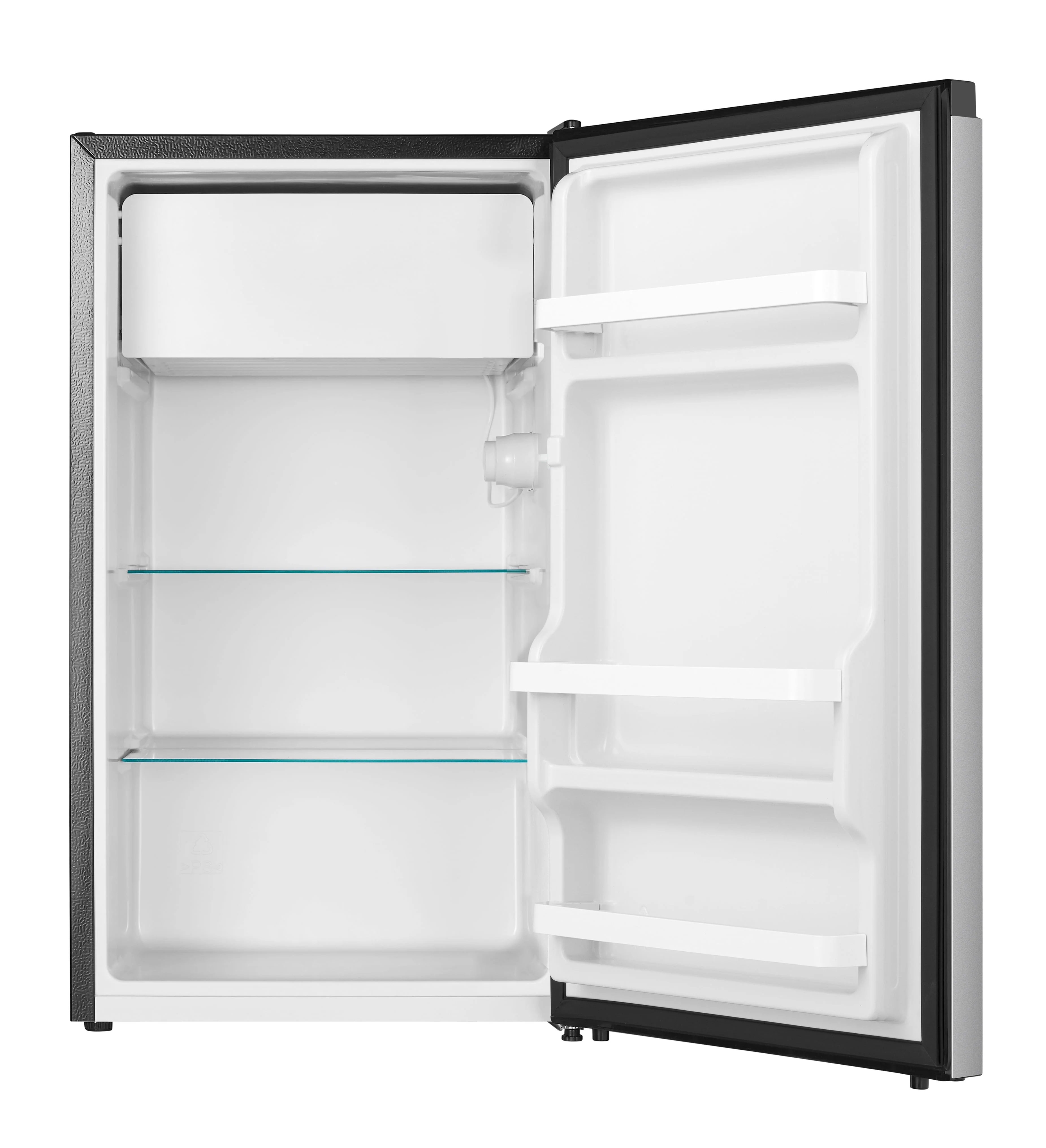 Hisense 4.4 Cu ft. Single Door Mini Fridge with Chiller, Silver 18.7 Width