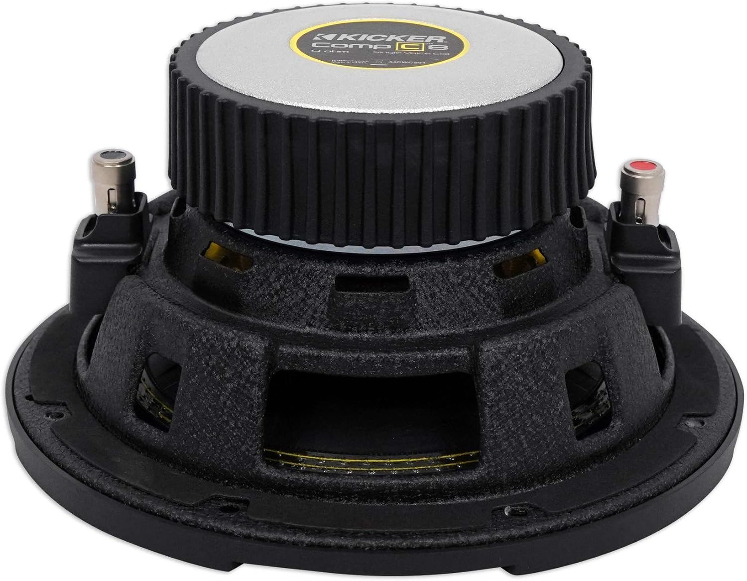 KICKER 44CWCS84 CompC 8 Inch 4 Ohm SVC 200 Watt RMS Power and 400 Watts Peak Power Dual Voice Coil Car Vehicle Audio Subwoofer, Black Pack of 2