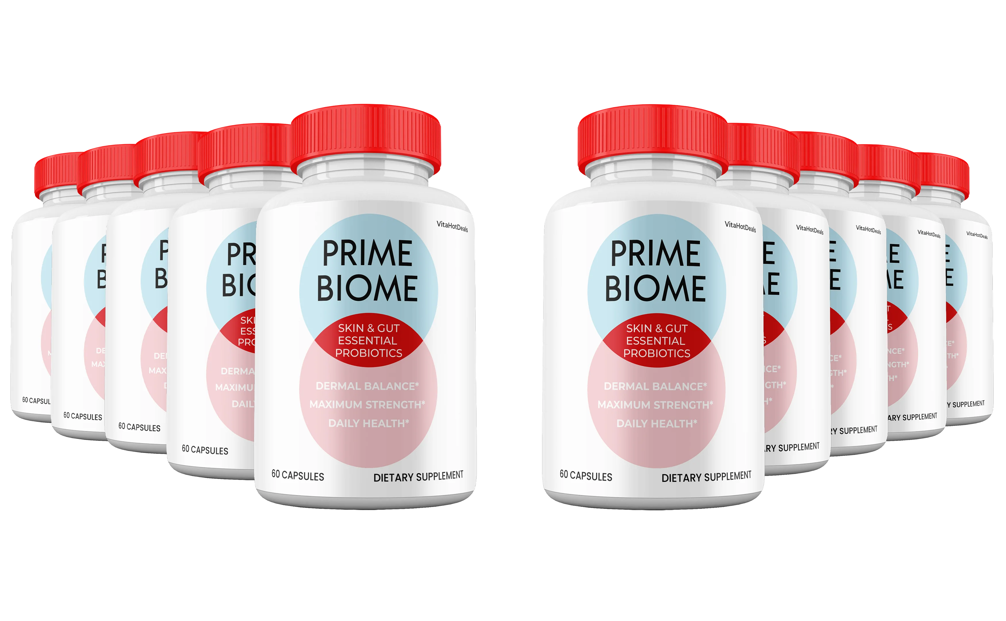 Prime Biome Skin & Gut Probiotics capsules (10 Pack) - Kansas Nuitrition - HNZSDS