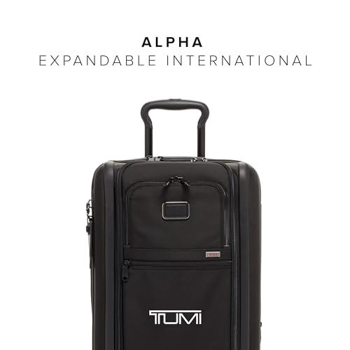 TUMI - Alpha International Expandable 4 Wheeled Carry-On - Rolling Carry On Suitcase for Domestic & International Travel - Black