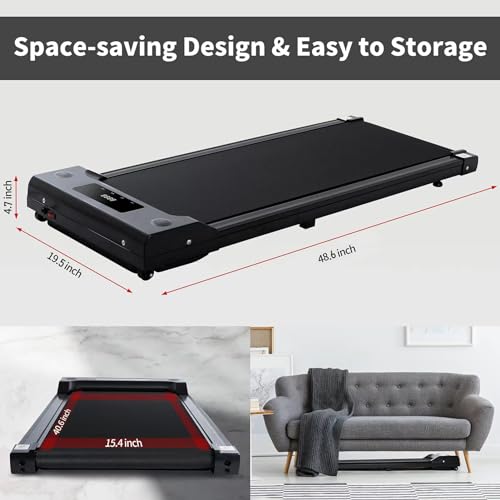 Gallelife Walking Pad, Under Desk Treadmill,Walking Pad Treadmill Desk Treadmill Installation Free with Remote Control Walking and Jogging Machine for Home/Office