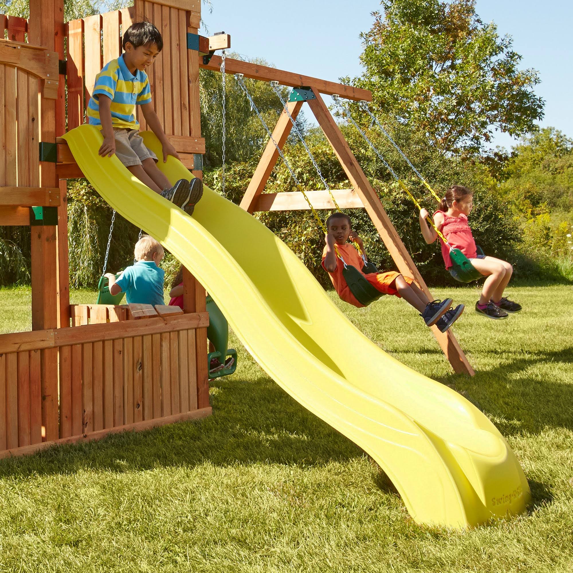 Swing-n-slide Alpine Wave Slide, Yellow