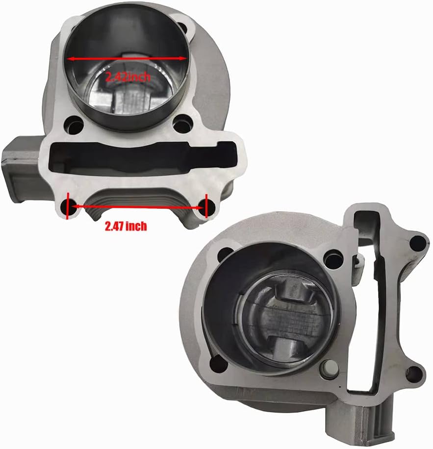 Aniro Moto Scooter 150cc GY6 Engine Rebuild Kit Cylinder Kit Cylinder Head Chinese Scooter 157QMJ head Pack of 2