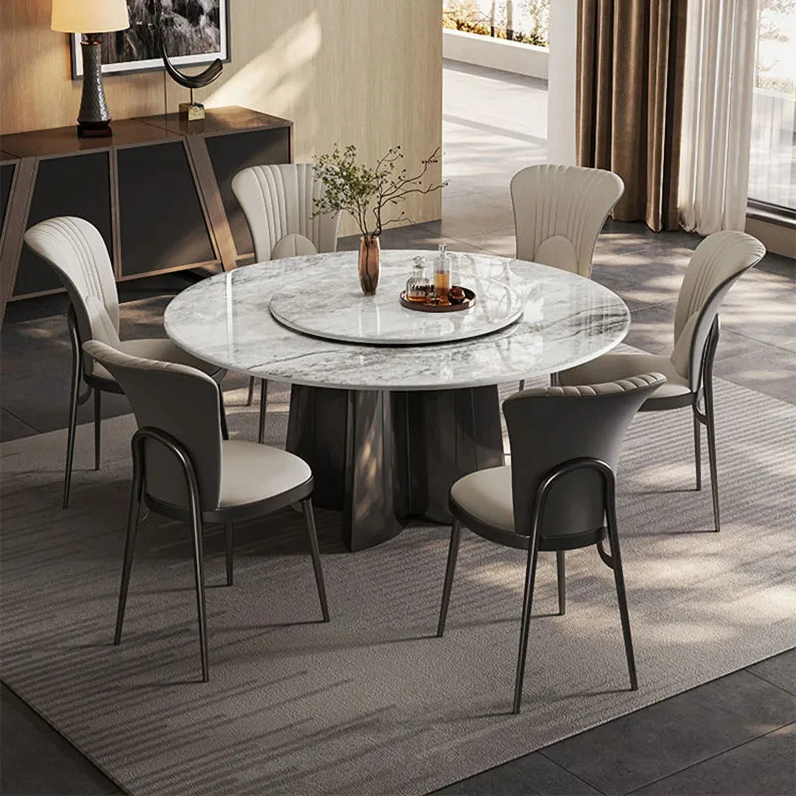 Modern Center Dining Table Console Replica Rustic Living Room Nordic Coffee Dining Table Round Mesa De Comedor Furniture HDH