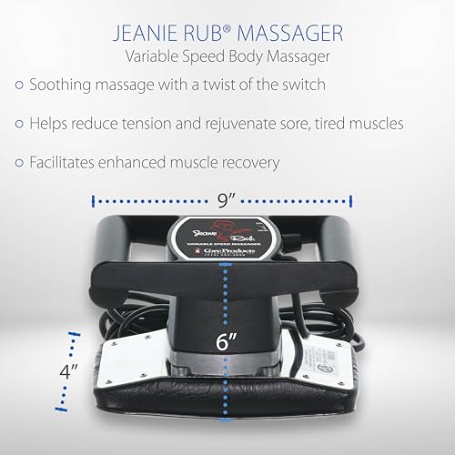 Core Products Jeanie Rub Variable Speed Massager, Deep Tissue Massage, Orbital Action for Back & Body, Premium Quality