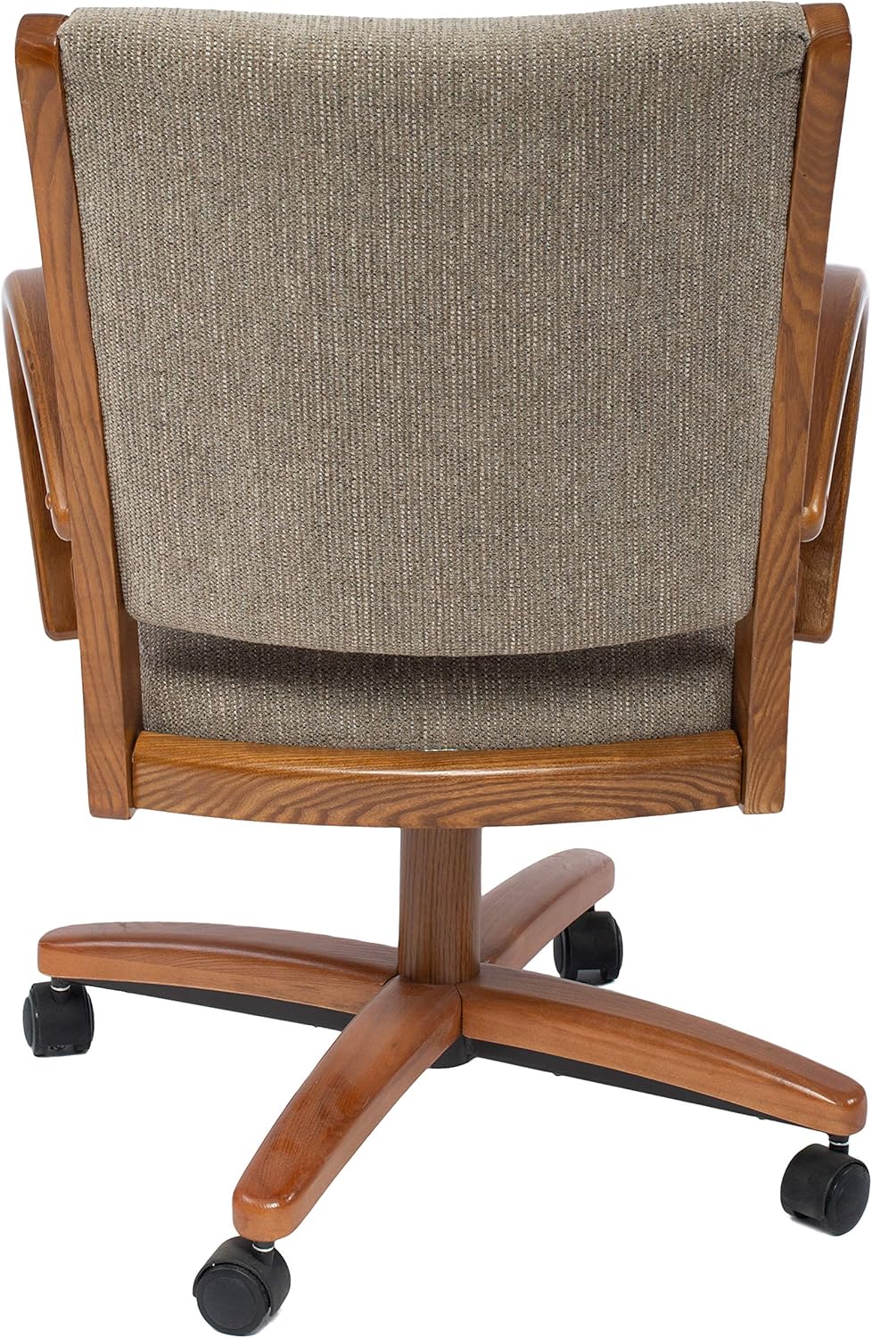 Casual Dining Cushion Swivel and Tilt Rolling Caster Chair