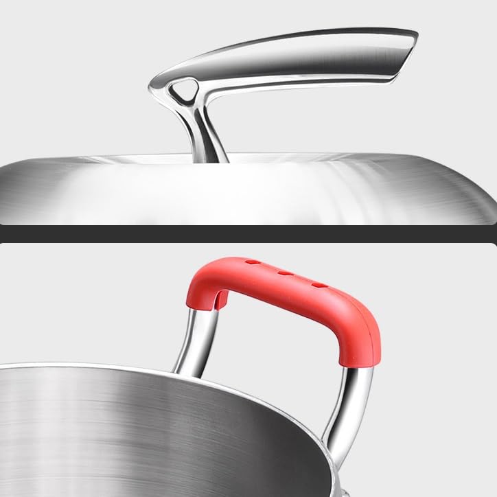 LNYHLXS Stainless Steel Stock Pot Soup Sauce Pan Cooking Pots Lids Cover Daily Use Stockpot Pans For The