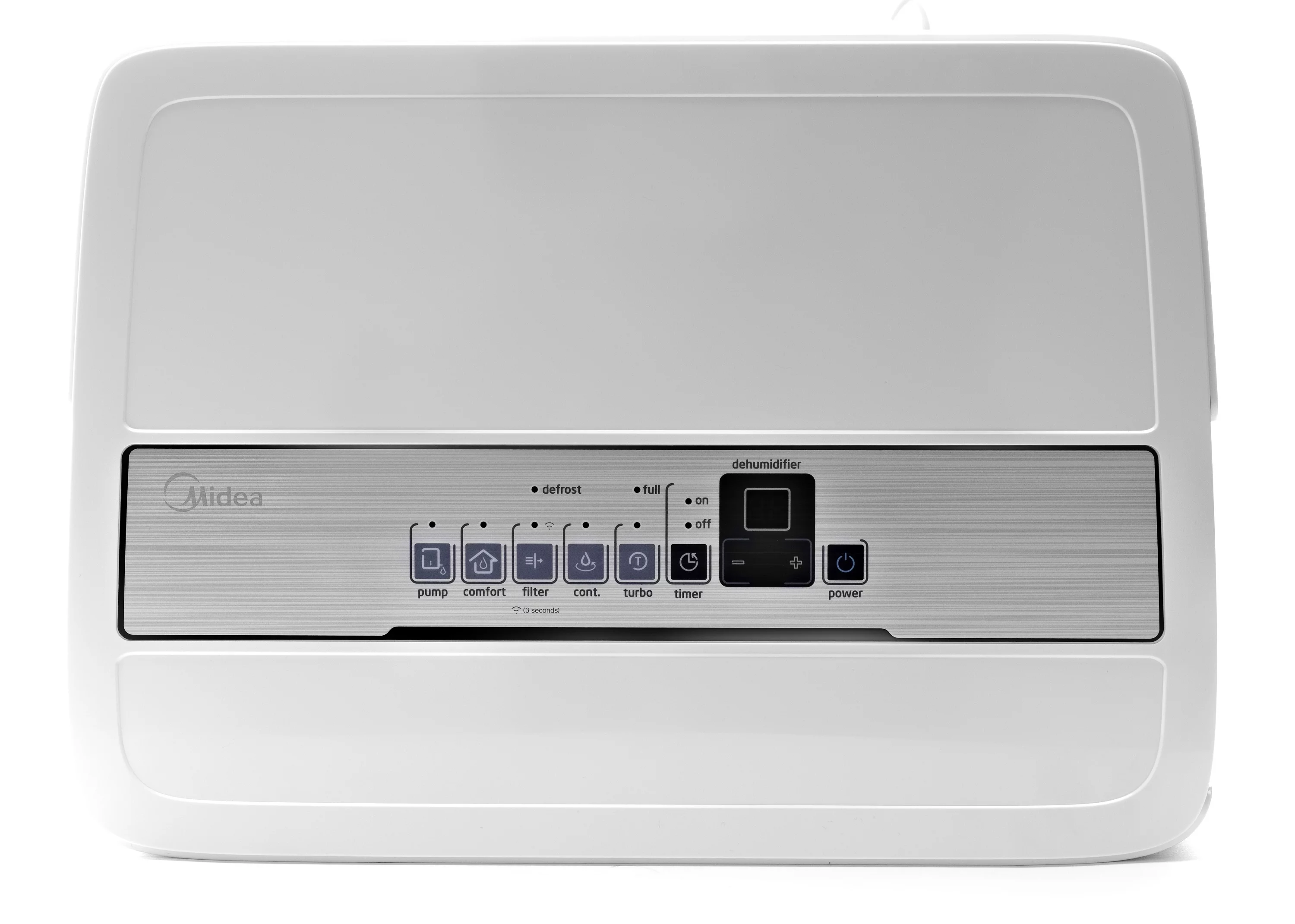 Midea 50-Pint EnergyStar Smart Dehumidifier for Wet Rooms with Pump, White, MAD50PS1WS-E