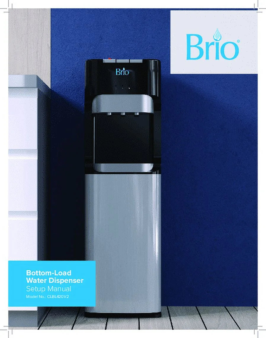 Brio Bottom Load Water Cooler Dispenser with Hot, Cold and Room Temperature Water, Height 41.4"