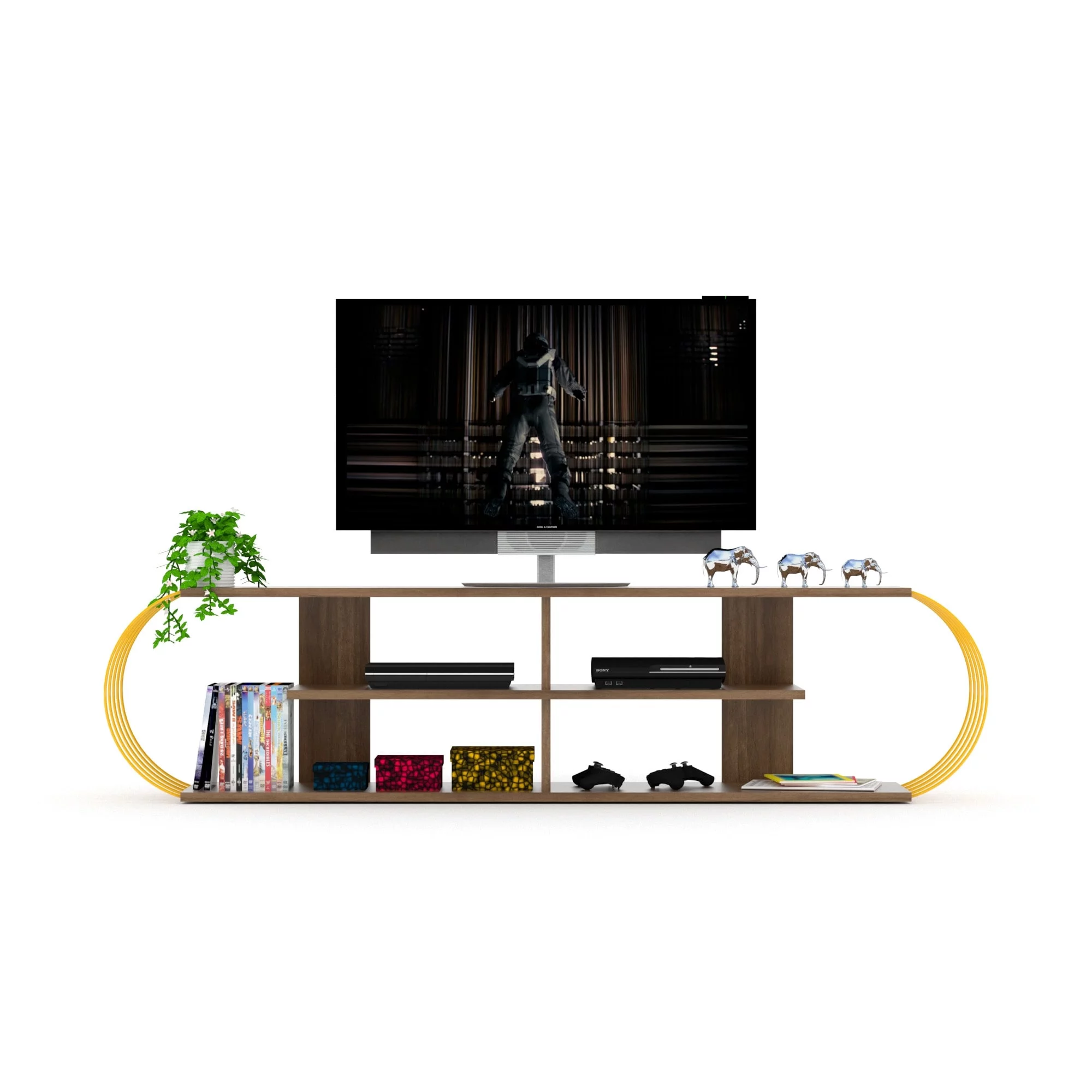 SavaHome Cassiopeia TV Unit White-Chrome