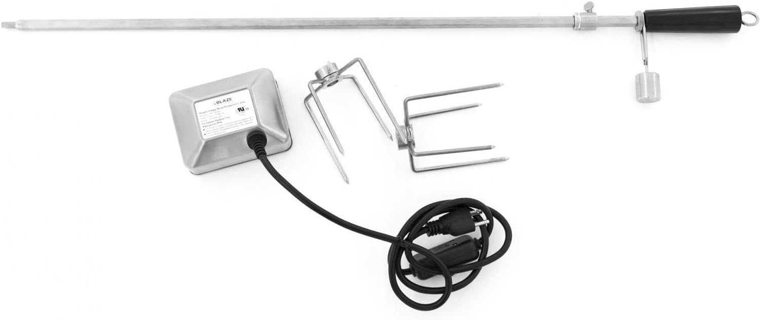 Blaze Rotisserie Kit for 32-Inch Charcoal & 4-Burner Gas Grills - BLZ-34-ROTIS-SS