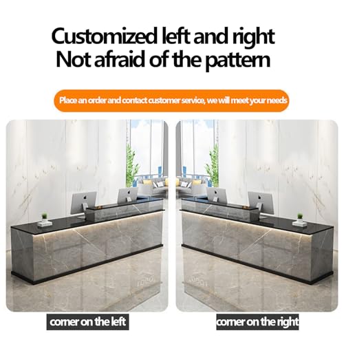 Cashier Company Front Desk Cashier Desk Reception Counter Simple Modern Simple Corner Cashier bar Table Company Reception Desk Clothing Store Convenience Store Store Counter 140×60×100cm D-2