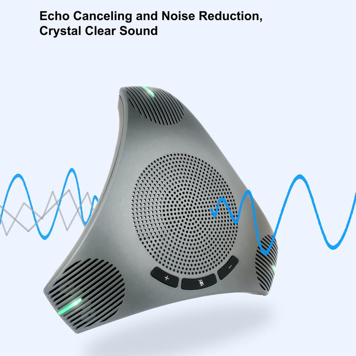 Conference Microphone USB Conference Speaker, Omnidirectional Microphone with Noise Reduction and Echo Cancellation for 8-10 People Business Conference, Home Office,Compatible with Leading Platforms